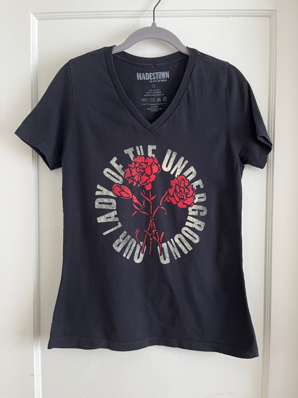 Hadestown Our Lady of the Underground Broadway 100% Cotton T-shirt Tee Sz S Top